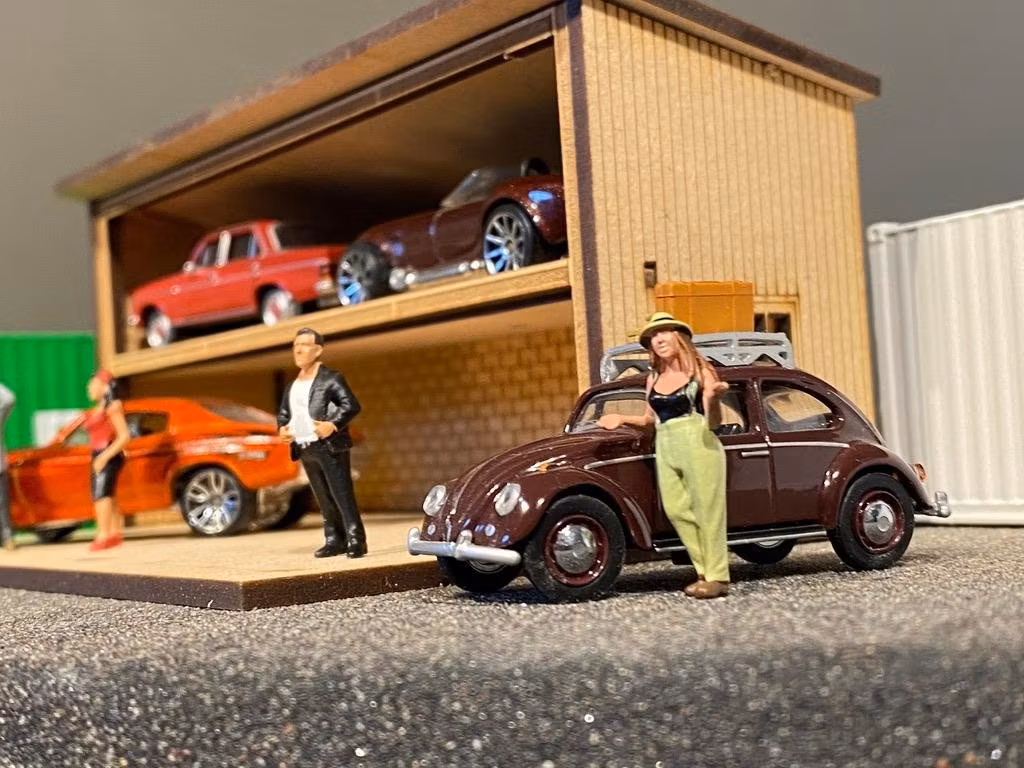 Skala 1/64: "Tokyo Storage" - fin byggsats av ett lastställ i Japan fr. Sjo-cal