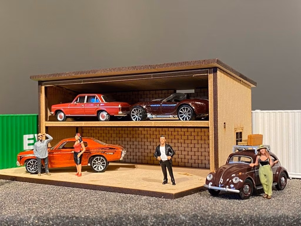 Skala 1/64: "Tokyo Storage" - fin byggsats av ett lastställ i Japan fr. Sjo-cal