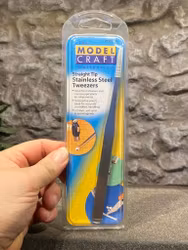 Rak pincett i rostfritt stål/Straight tweezer stainless steel fr Modelcraft