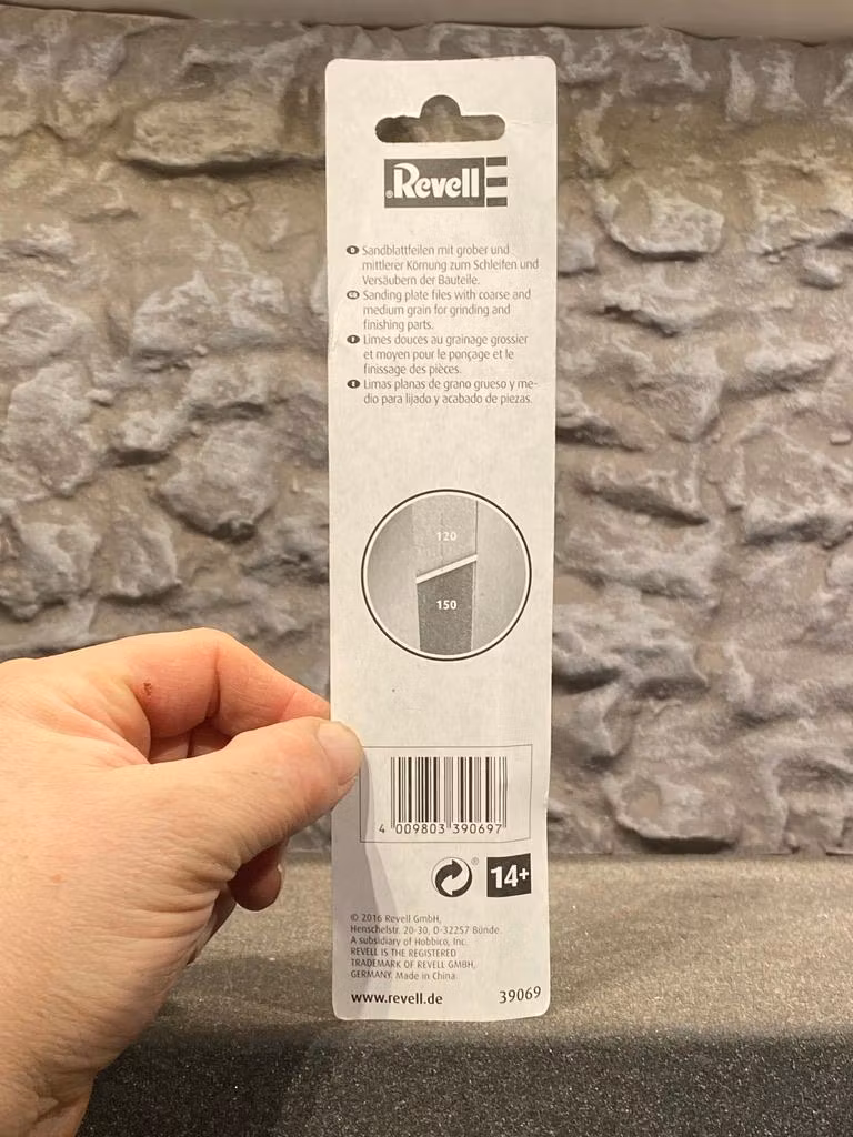 5 st Handfilar/Nagelfilar för modellbyggen 120/150 i grovlek per sida fr Revell