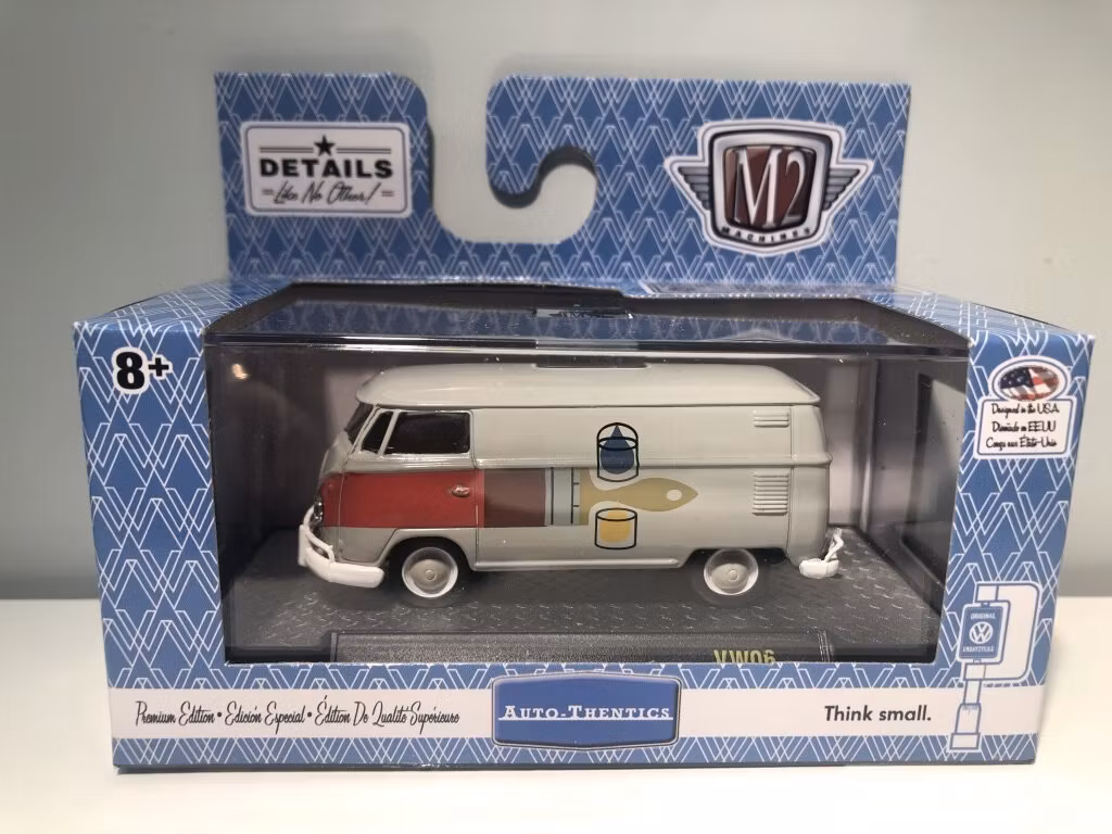 Skala 1/64 1960 Volkswagen T1 VW Delivery Van USA Model från M2