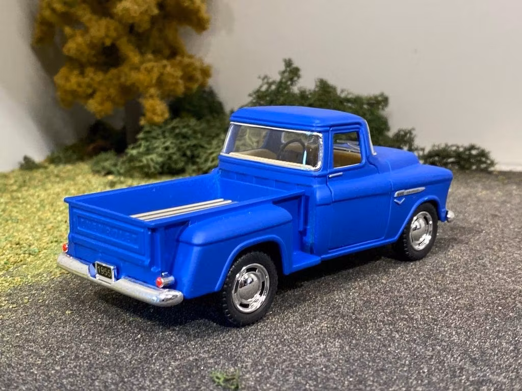 Skala 1/32 Chevy Stepside Pick Up 55' Blå, fr Kinsmart