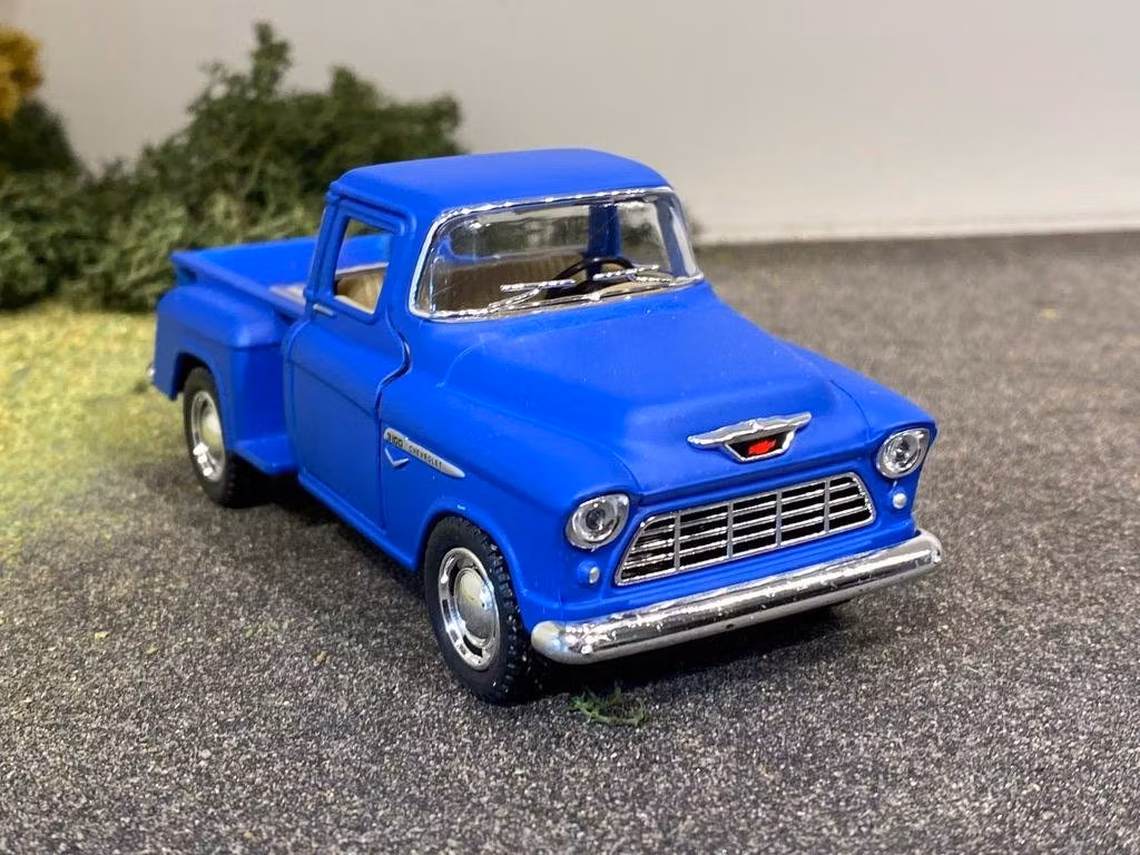 Skala 1/32 Chevy Stepside Pick Up 55' Blå, fr Kinsmart
