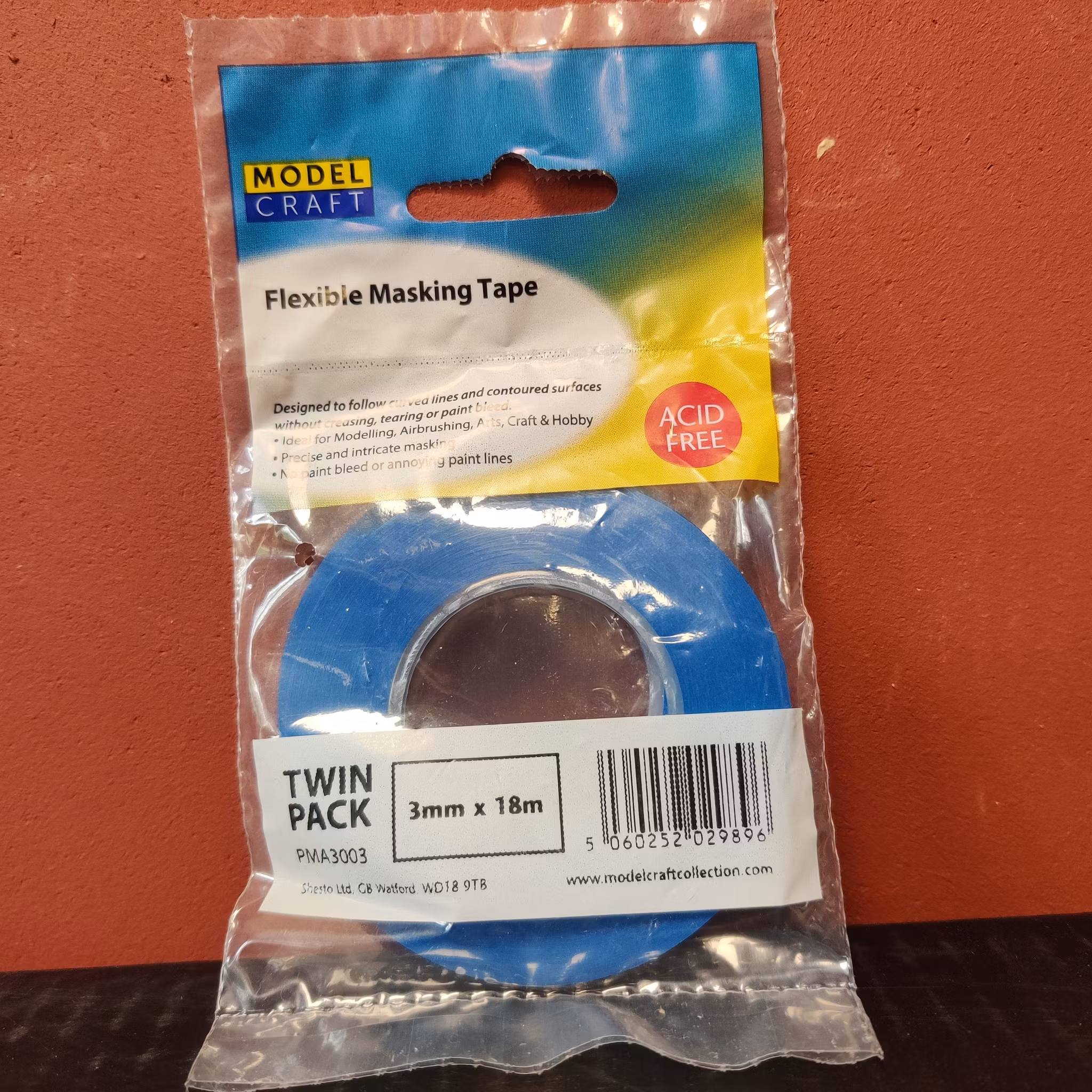 Storsäljare! Flexibel maskerings-tejp 2 stycken 3 mm x 18 meter från ModelCraft
