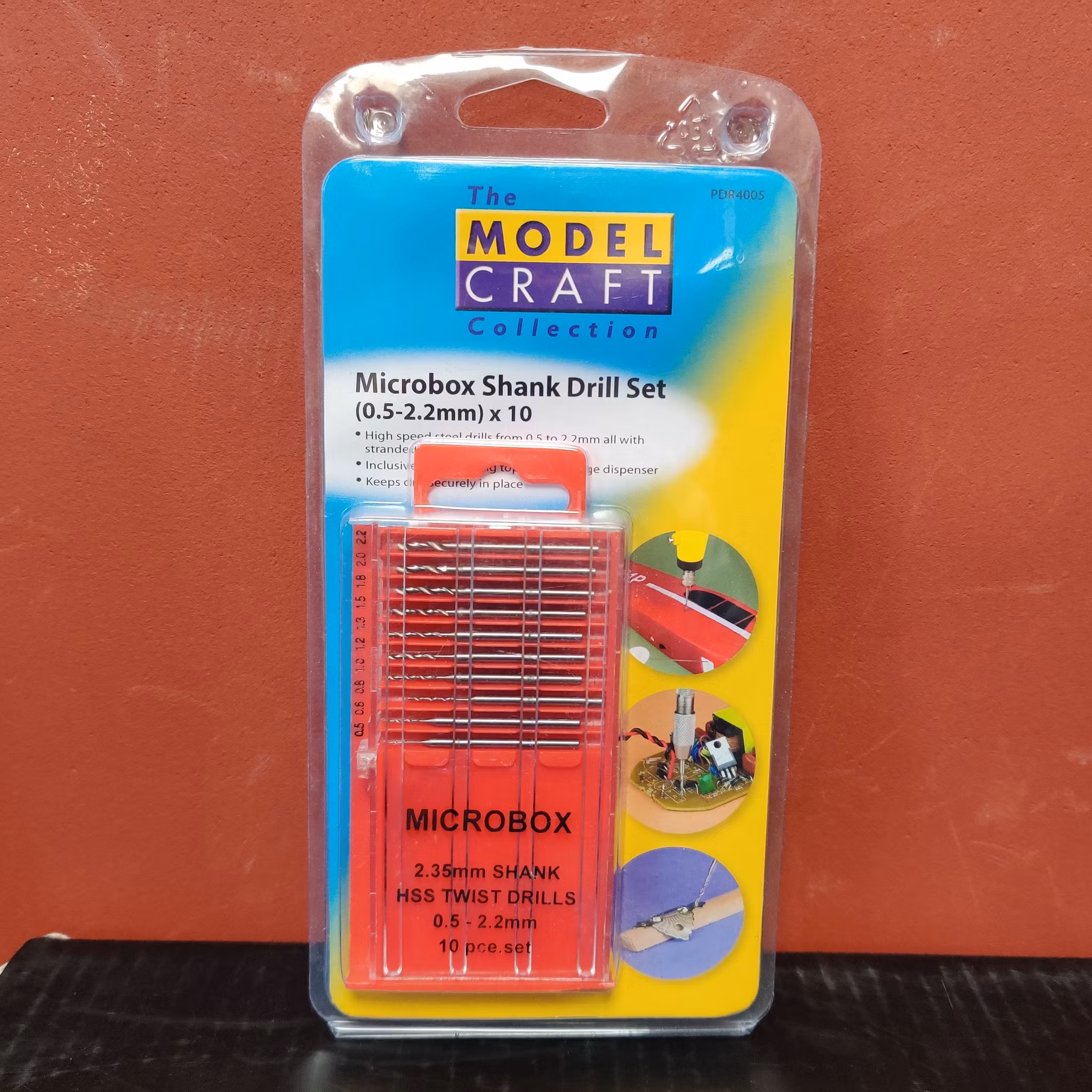 Mikroborr-set Microbox Drill set 10 st kvalitets HSS-borr (0,5-2,2mm) från ModelCraft