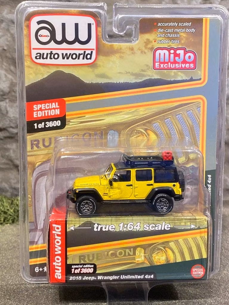 Skala 1/64 JEEP Wrangler Unlimited 4x4 fr AUTO WORLD Lim.Ed. MiJo Excl.