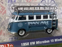 Skala 1/64 -58 Volkswagen Microbus 15 Window USA & Trailer  "Pan Am" fr M2