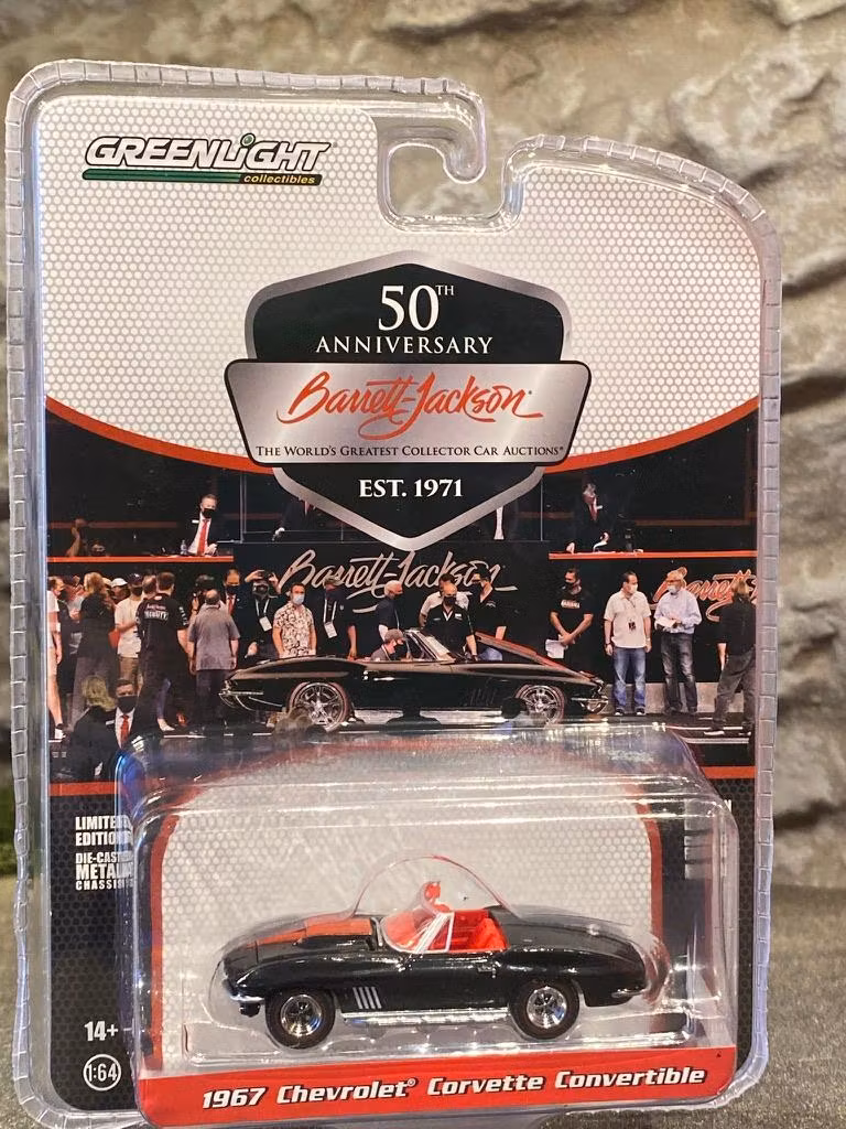 Skala 1/64 Chevrolet Corvette convertible 67' Barrett Jackson auctions fr Greenlight