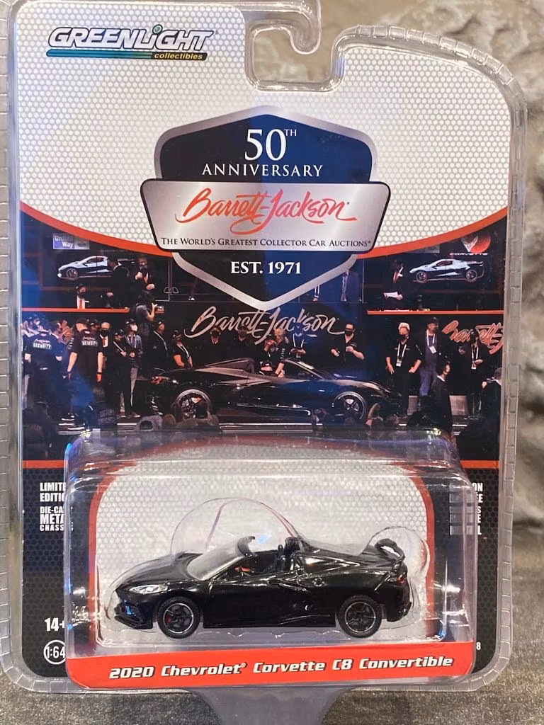 Skala 1/64 Corvette C8 Convertible 20' Barrett Jackson auctions fr Greenlight