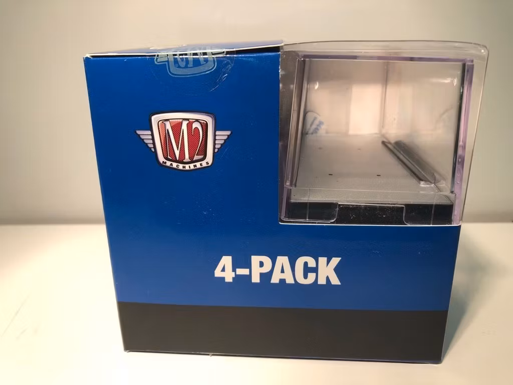 4-Pack Display case för skala 1/64 från M2 Machines
