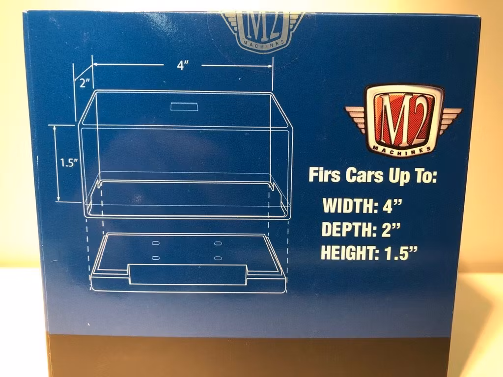 4-Pack Display case för skala 1/64 från M2 Machines