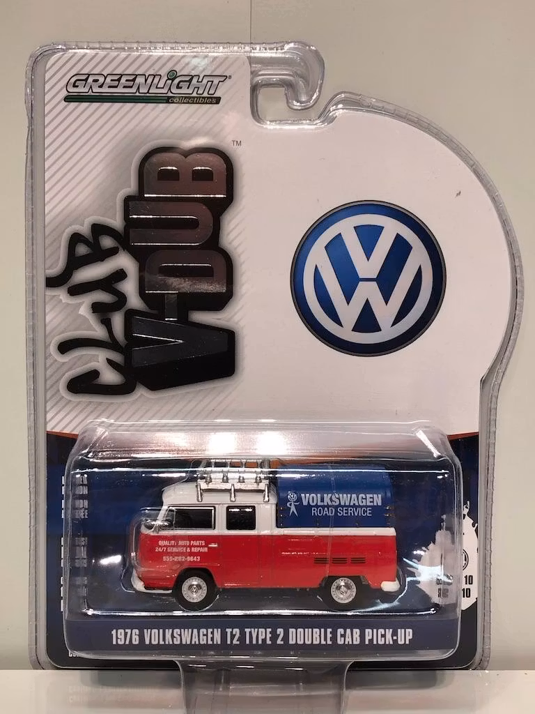 Skala 1/64 Volkswagen T2 76' Double Cab Pick-up, Club V-DUB fr Greenlight