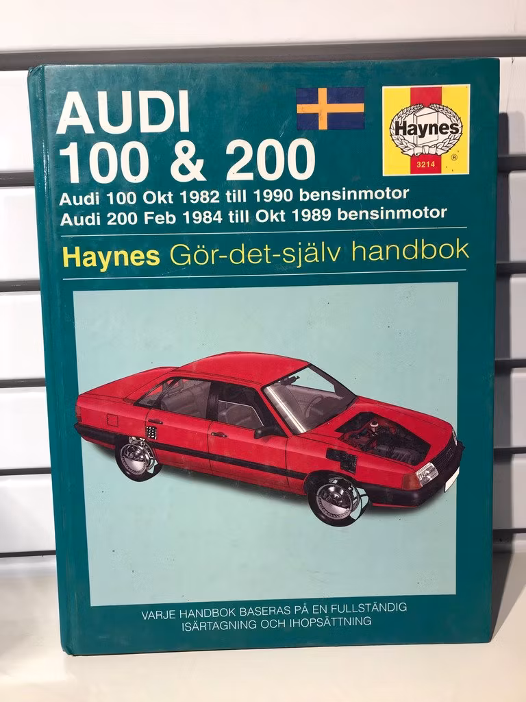 Haynes Reparationshandbok / Instruktionsbok Audi 100 (82-90) & 200 (84-89) Sv
