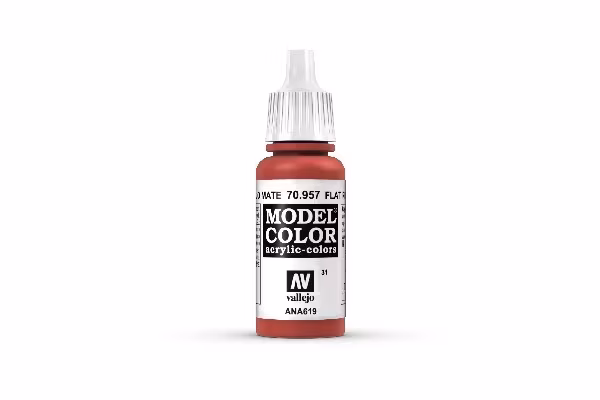 Vallejo Model Color, akrylfärg flaska 17ml: Matt röd 70957