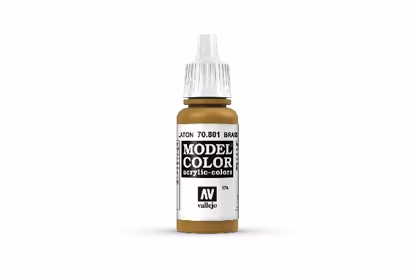 Vallejo Model Color, akrylfärg flaska 17ml: Mässsing 70801