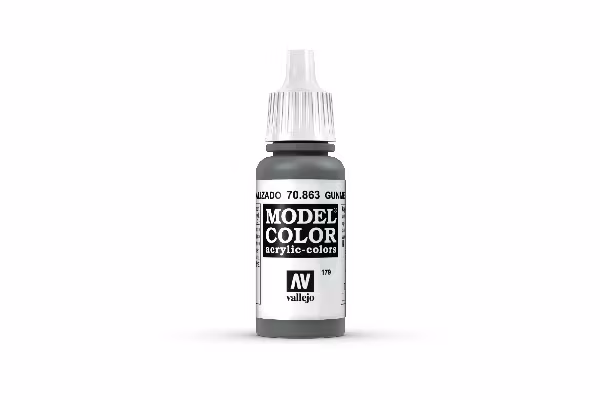 Vallejo Model Color, akrylfärg flaska 17ml: Vapen-Metall-grå 70863