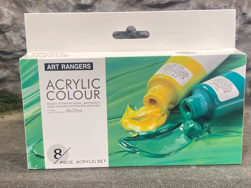 Akrylfärger 8 pack, med 8 tuber á 22ml från Art Rangers