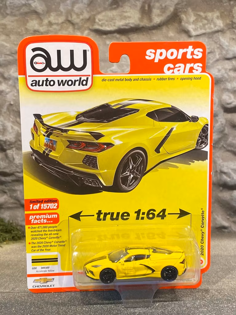 Skala 1/64 Chevy Corvette 2020' fr AUTO WORLD Lim.Ed. Rel.4 Ver B