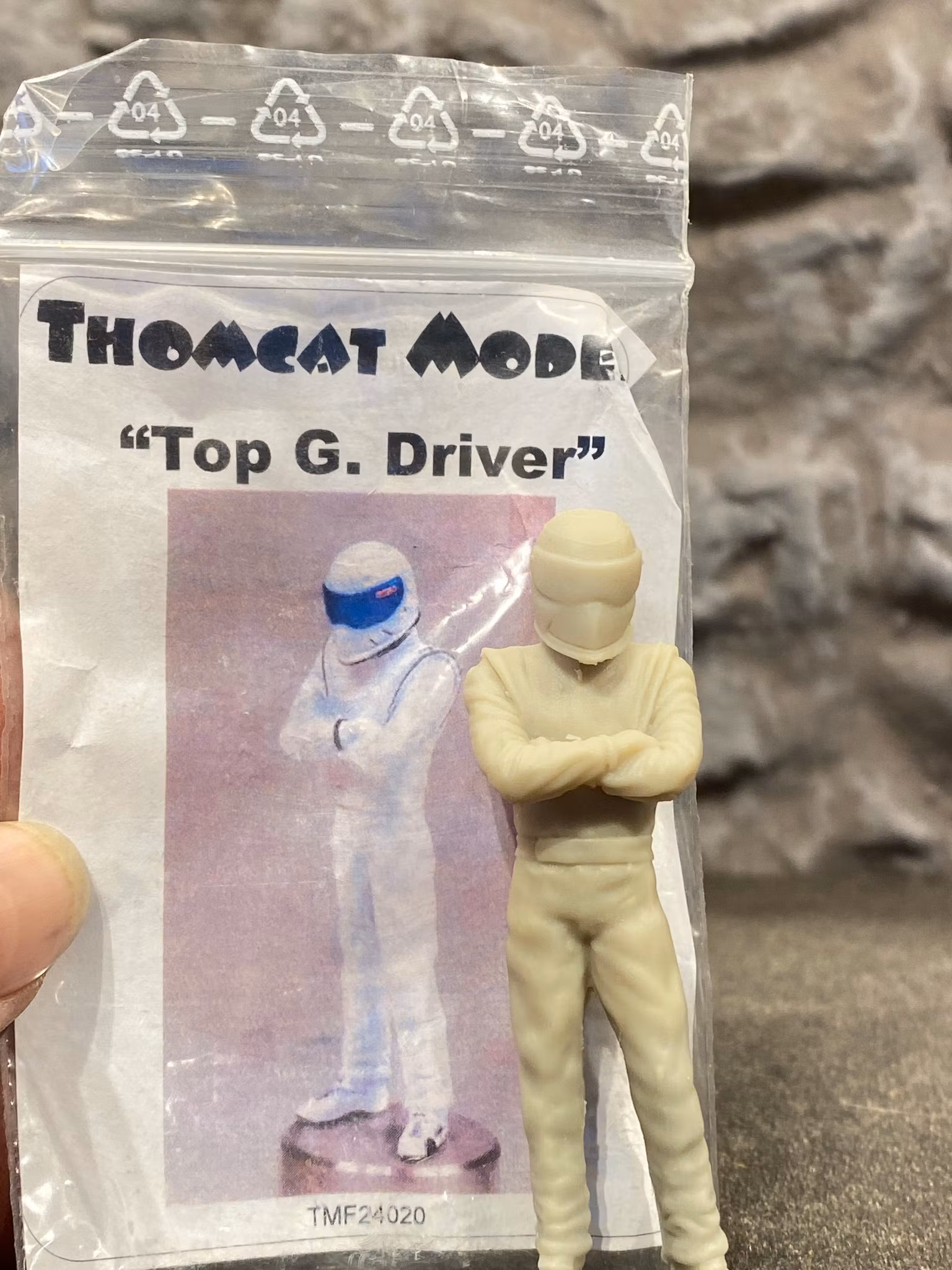 Skala 1/24 Driver - Omålad figur i plast från Scale Production