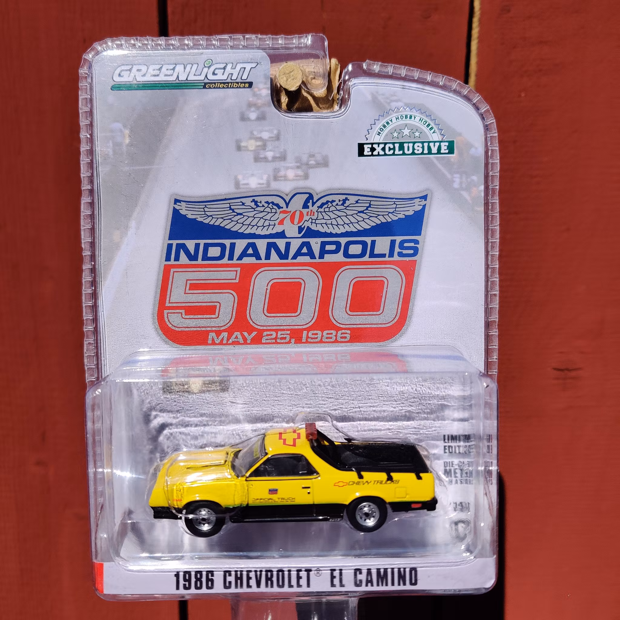 Skala 1/64 Chevrolet El Camino 86' "Indianapolis 500" från Greenlight Exclusive