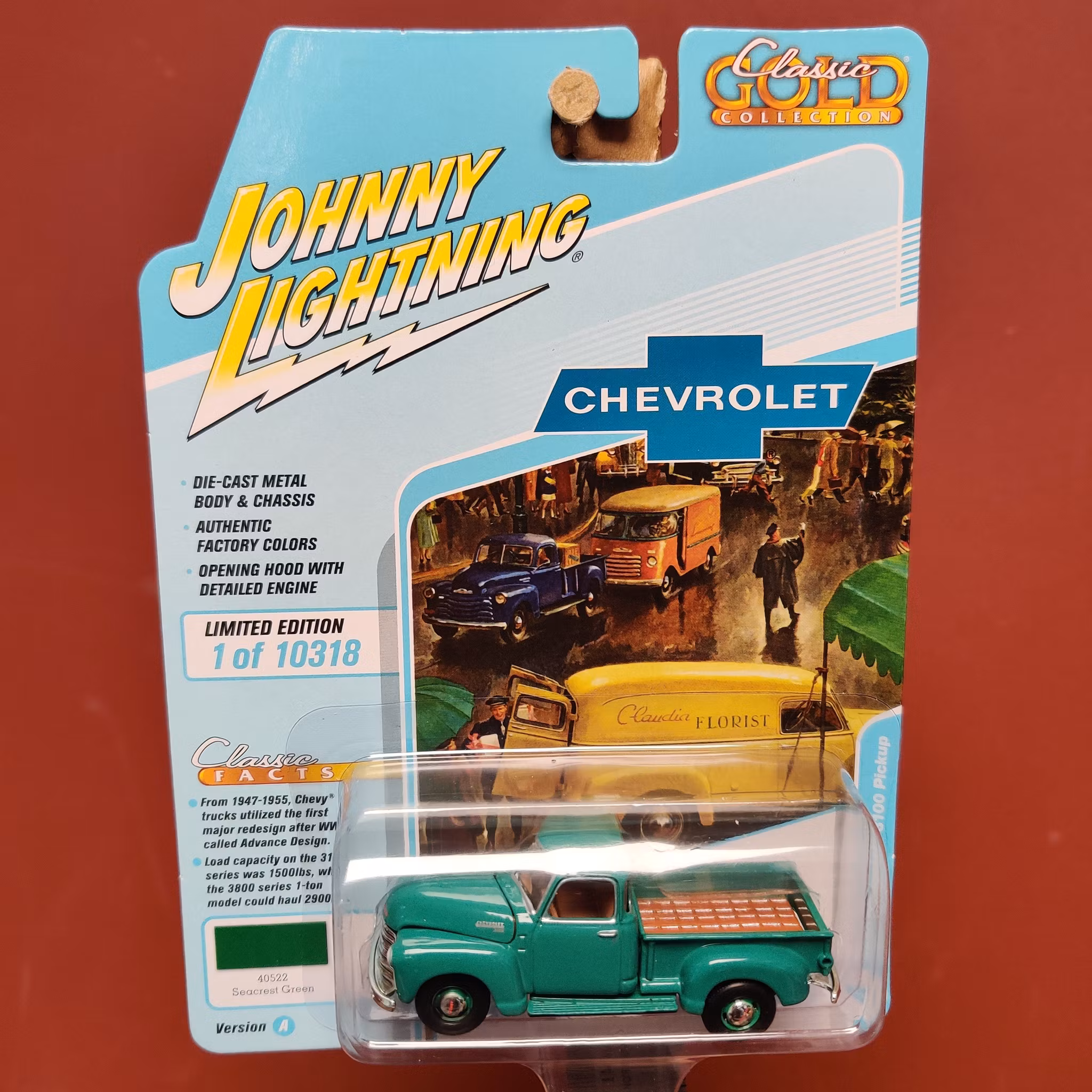 Skala 1/64 - Chevy 3100 Pickup 50' Rel.3 ver.A från Johnny Lightning
