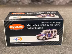 Skala 1/64 Mercedes-Benz G55 AMG, Polisi Traffic fr KYOSHO