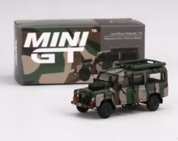 Skala 1/64 - Land Rover Defender 110 Malaysian Army, Harimau Belang - MINI GT
