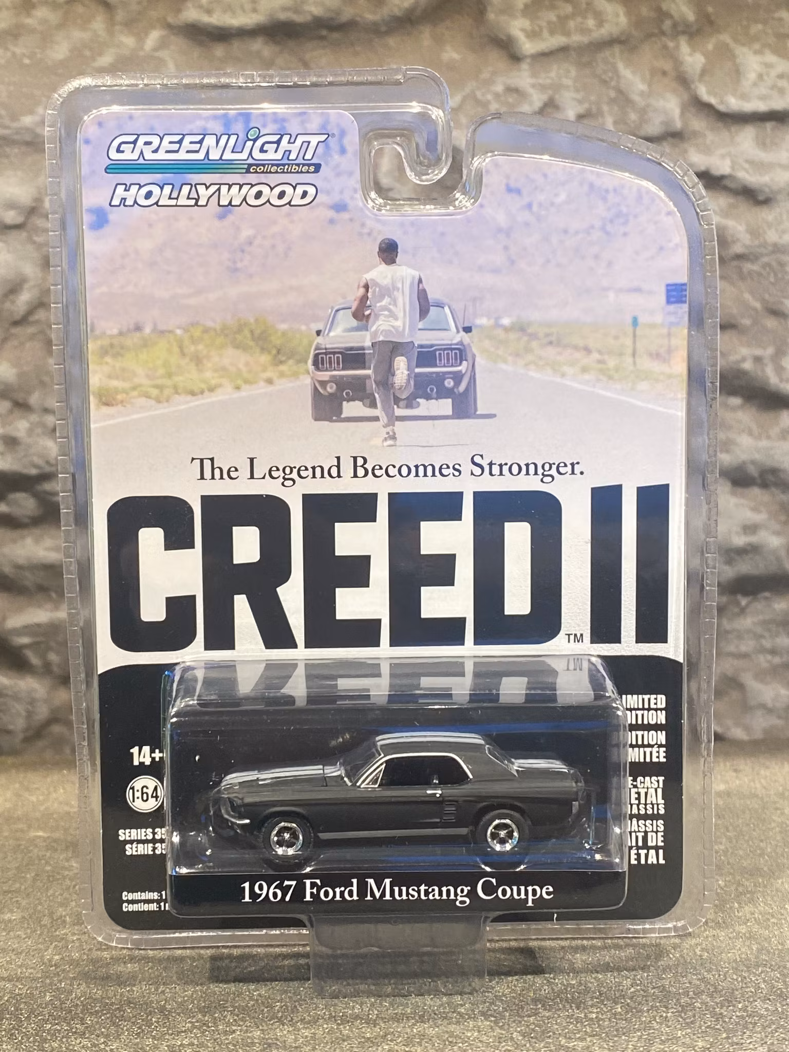 Skala 1/64 Greenlight Hollywood "Creed II" Ford Mustang Coupe 67'