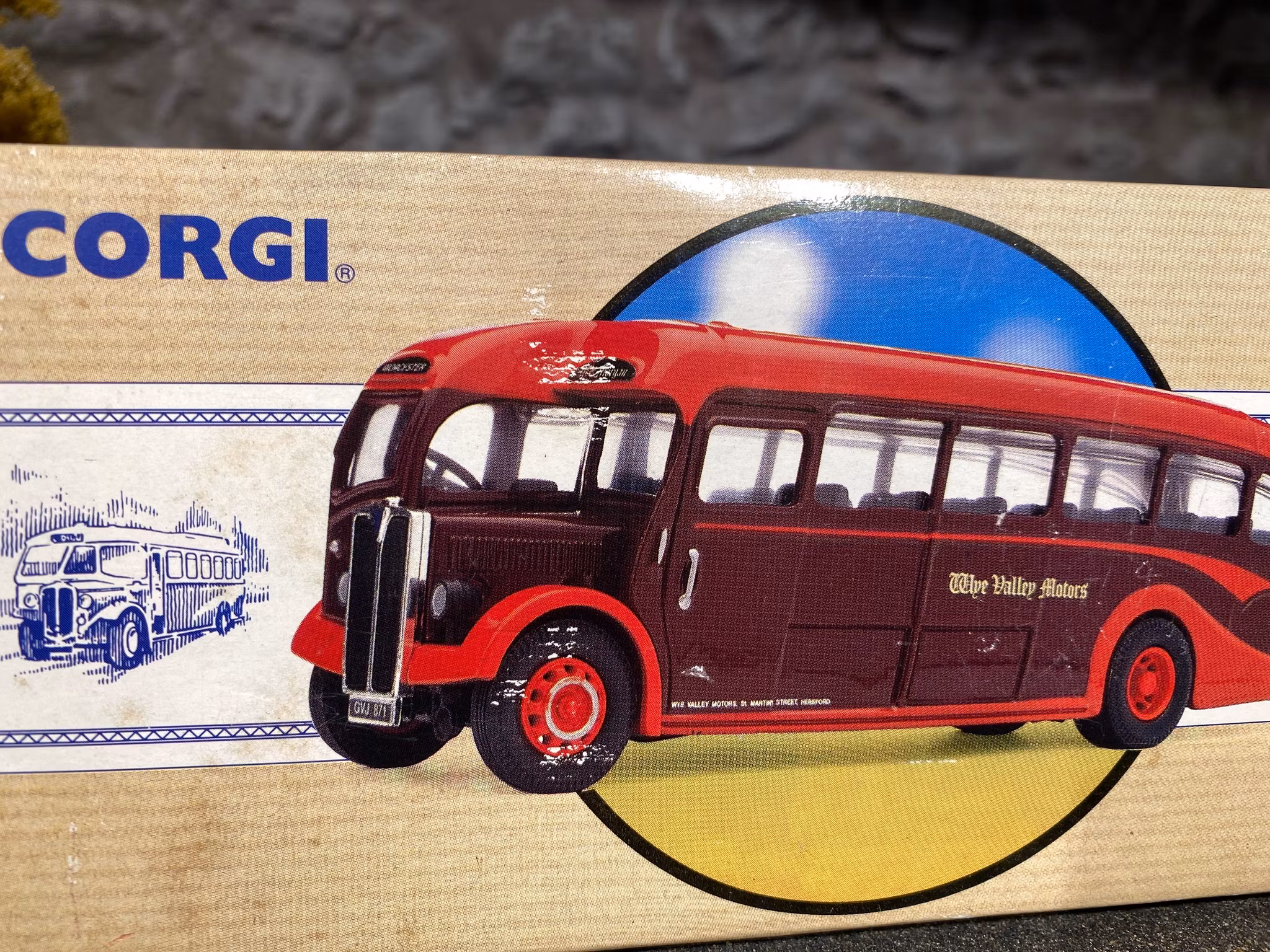 Skala 1/50 AEC Regal, WYE Valley Motors buss - Public Transport fr Corgi / Mattel UK Limited