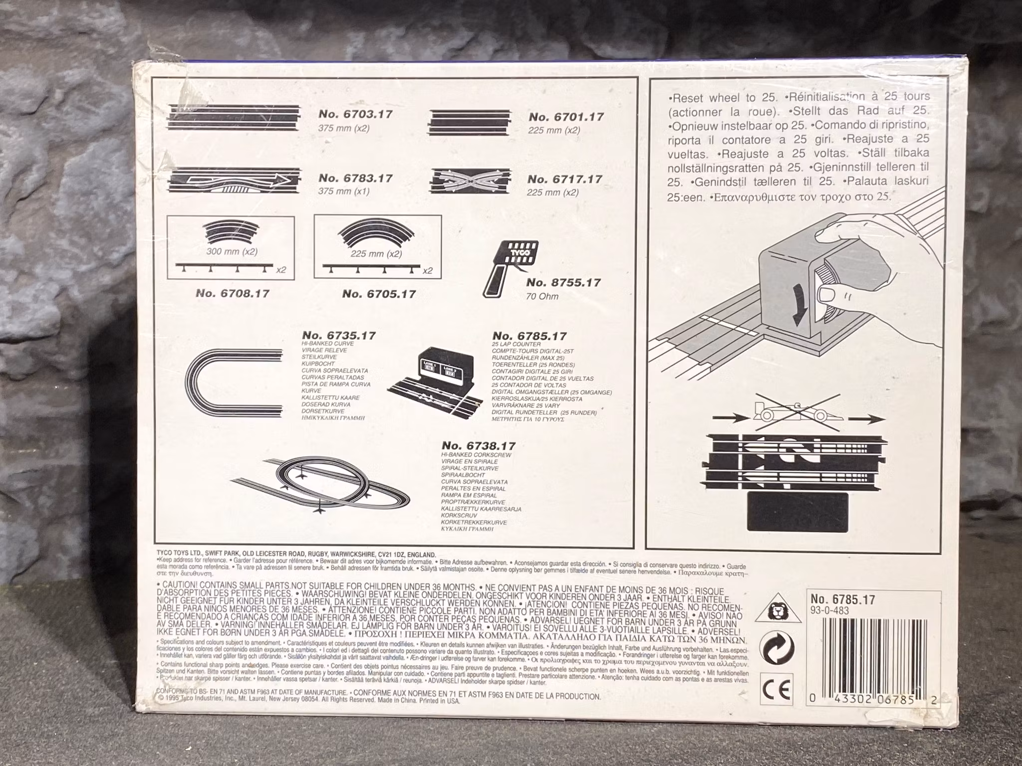 Bilbana: Formula TYCO, Varvräknare från TYCO (Oöppnad inplastad förpackning)