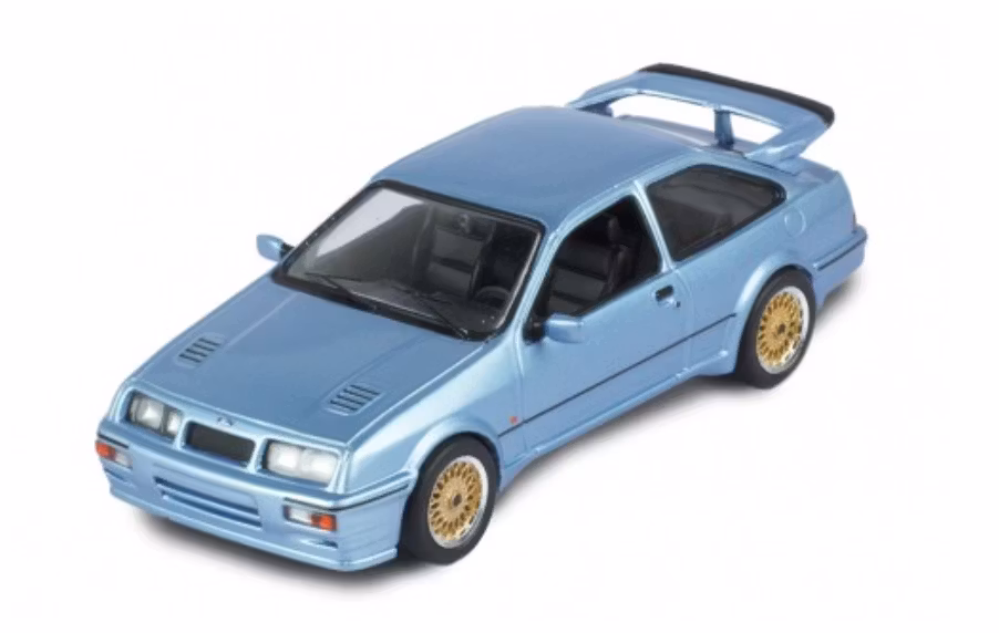 Skala 1/43 FORD SIERRA RS COSWORTH 1987 Ljusblå/grå metallic fr IXO Models