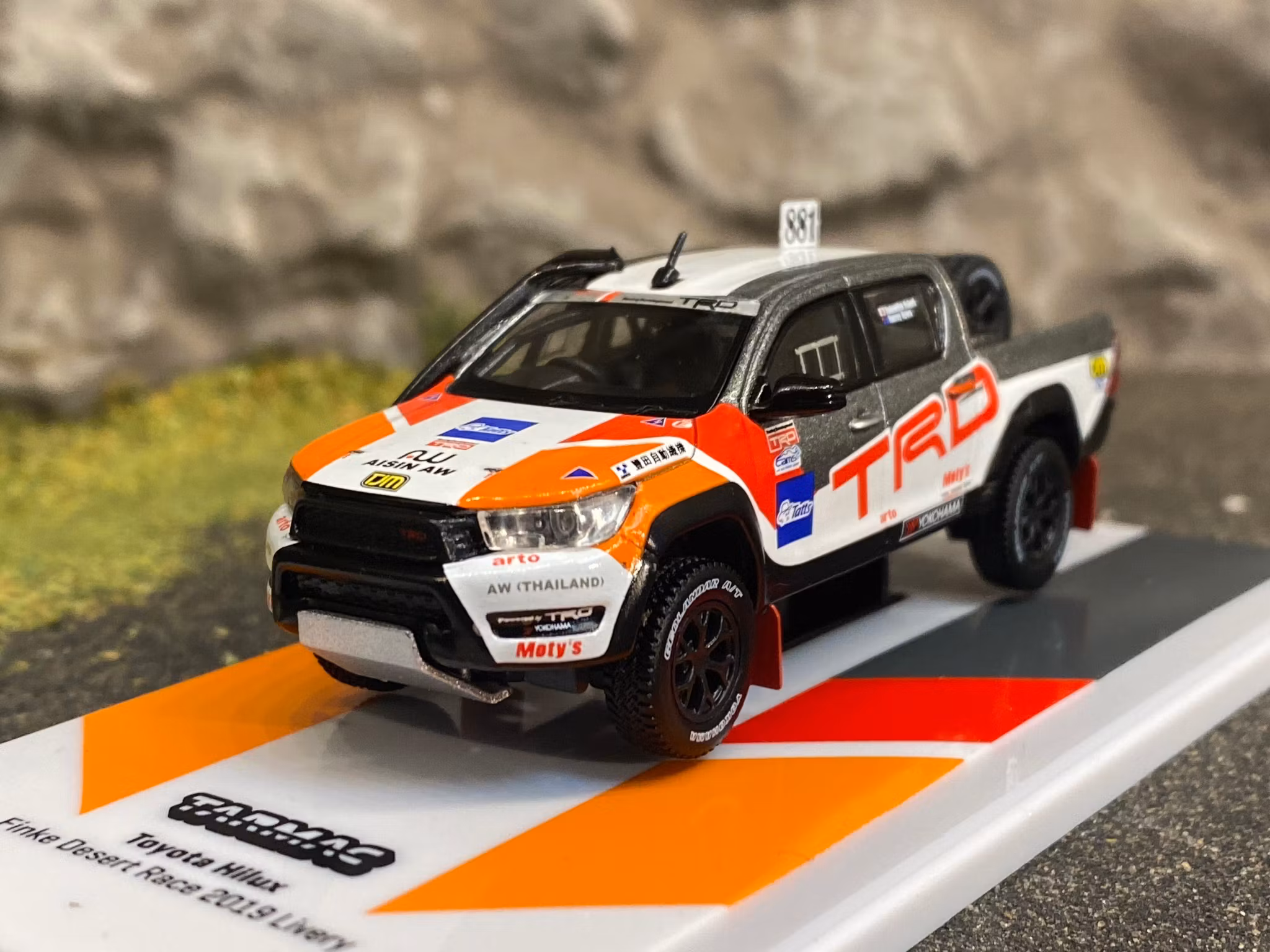 Skala 1/64 Toyota Hilux, Finke Desert Race 2019 Livery f TARMAC works