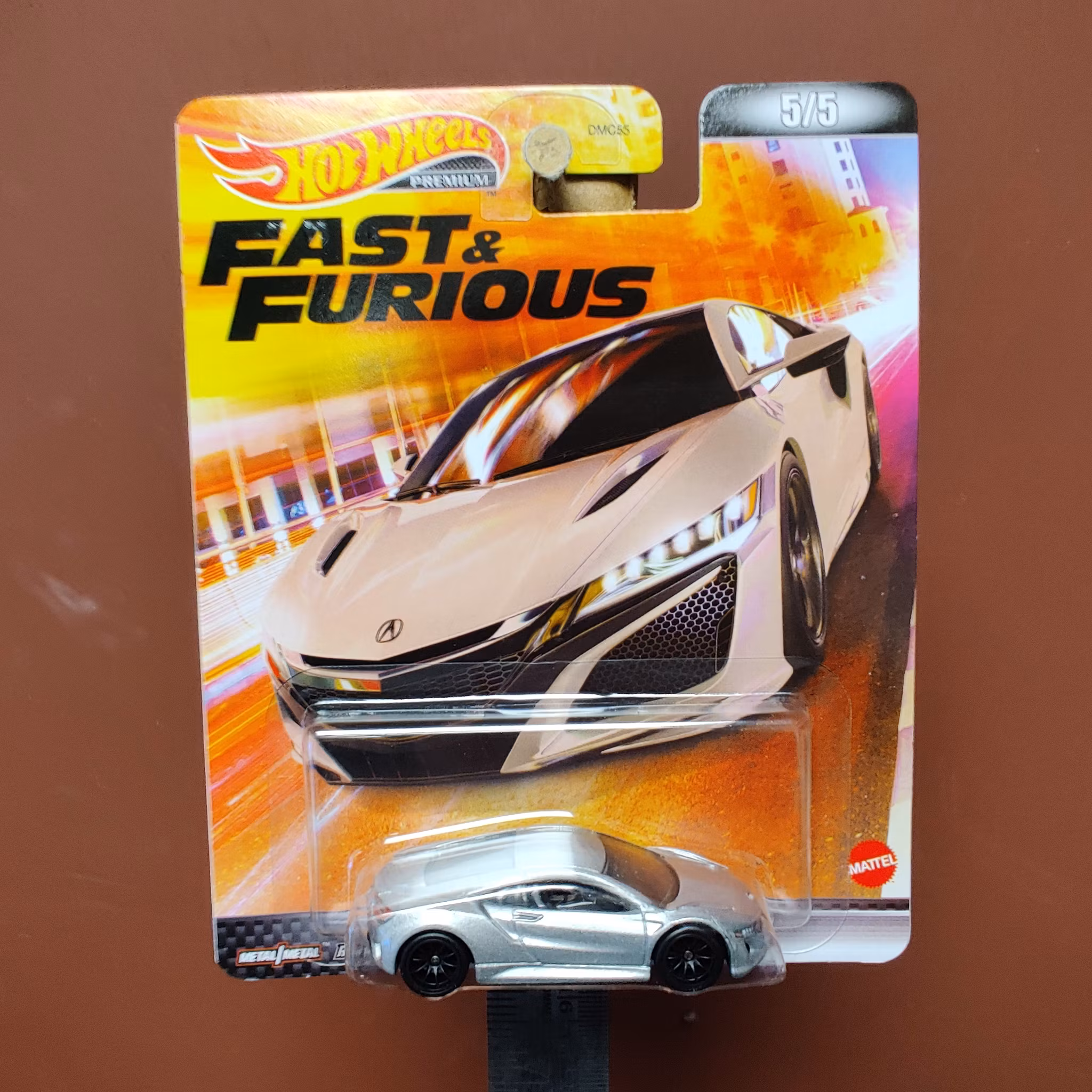 Skala 1/64 Hot Wheels Premium, Fast & Furious, Acura NSX 2017