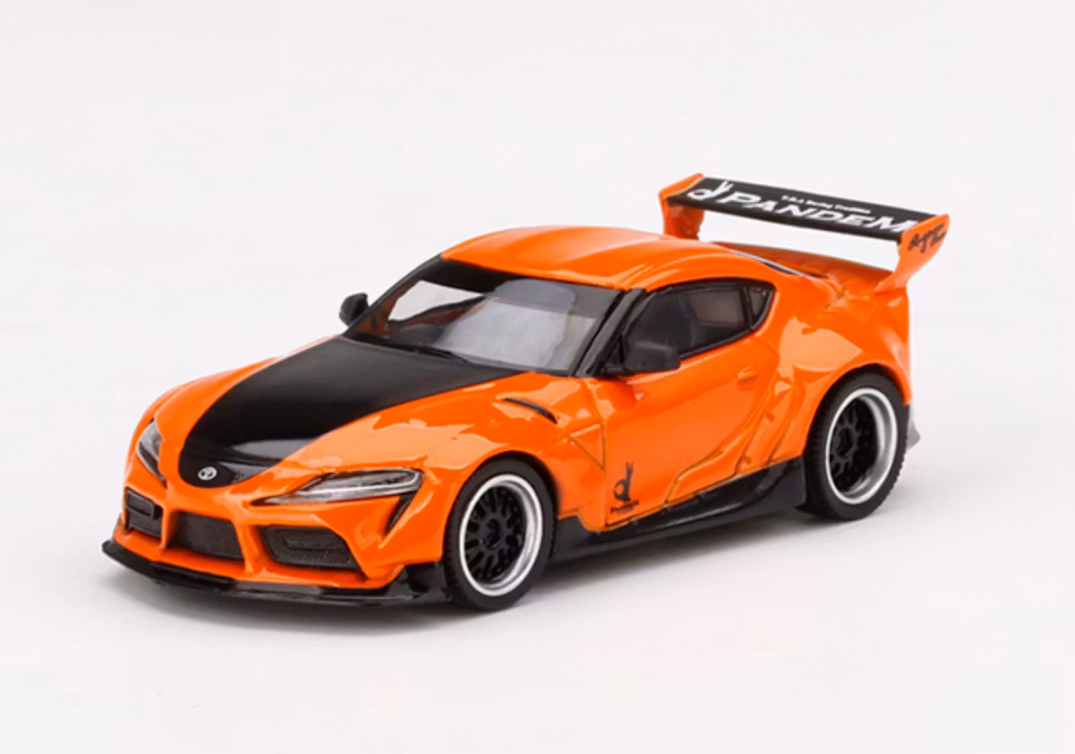 Skala 1/64 Pandem Toyota GR Supra V1.0 Orange fr MINI GT