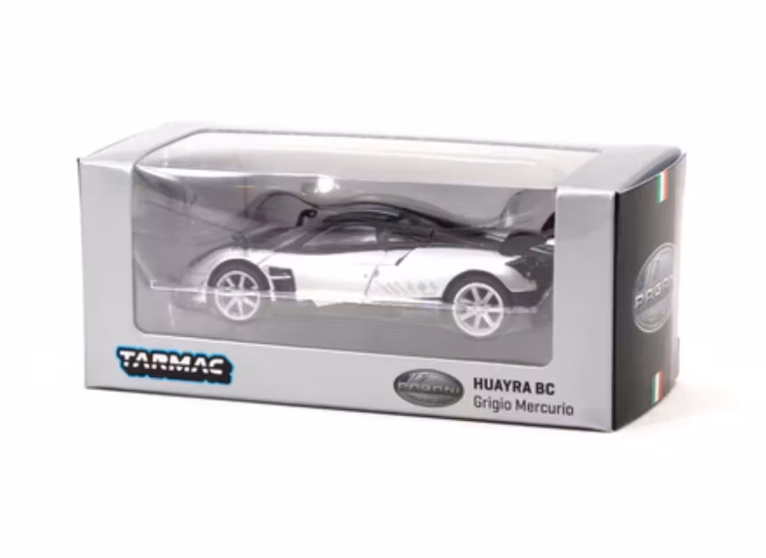 Skala 1/64 Pagani Huayra BC Grigio Mercurio - GLOBAL64 fr TARMAC works