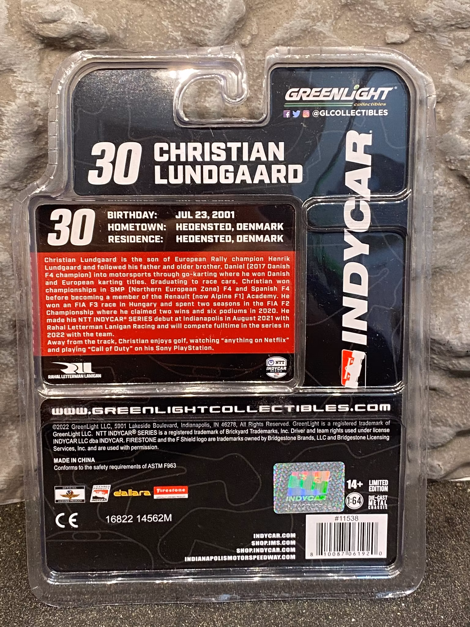 Skala 1/64 Indycar #30 Christian Lundgaard,  NTT Indycar, från Greenlight