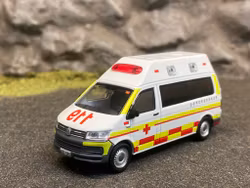 Skala 1/64 - Volkswagen T6 Transporter Ambulance - Fire Department Taiwan fr Tiny