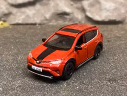 Skala 1/64 - Toyota RAV4, mörkröd, fr Tiny