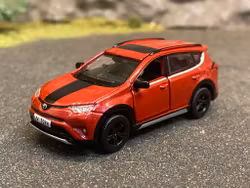 Skala 1/64 - Toyota RAV4, mörkröd, fr Tiny