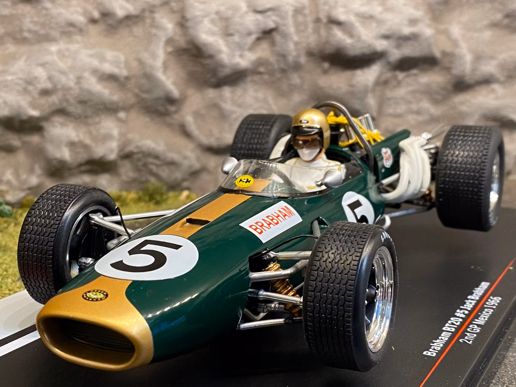 Skala 1/18 Brabham BT20 #5 Jack Brabham - GP Mexico 66' från MCG