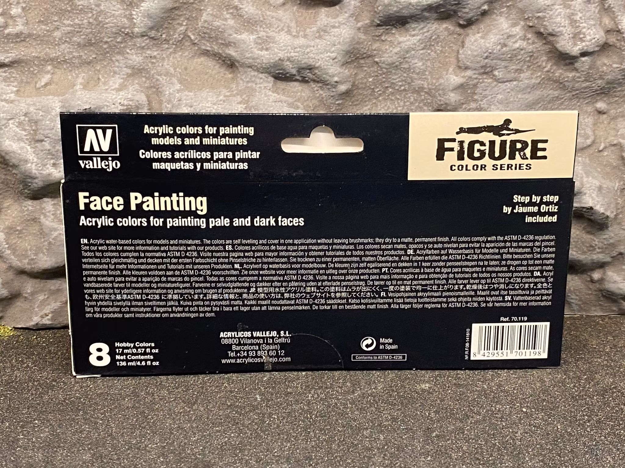 Vallejo Model Set, Färg: Face Painting - Set 8 flaskor á 17ml, 71119