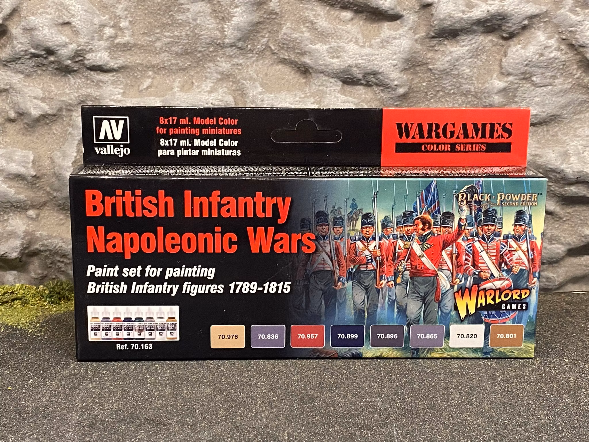 Vallejo Model Air Set, Färg: British Infantry Napoleonic Wars, 8 flaskor á 17ml, 71163