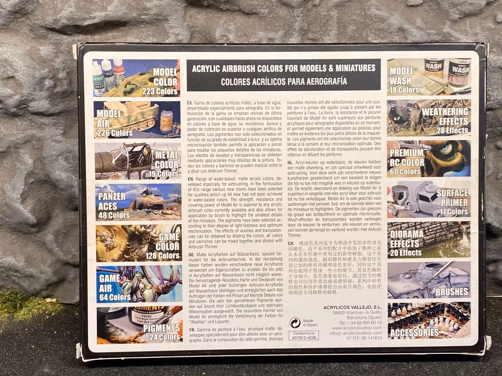 Vallejo Model Air Set, Färg: Railway Colors Europe 16 flaskor á 17ml Art.nr 71191