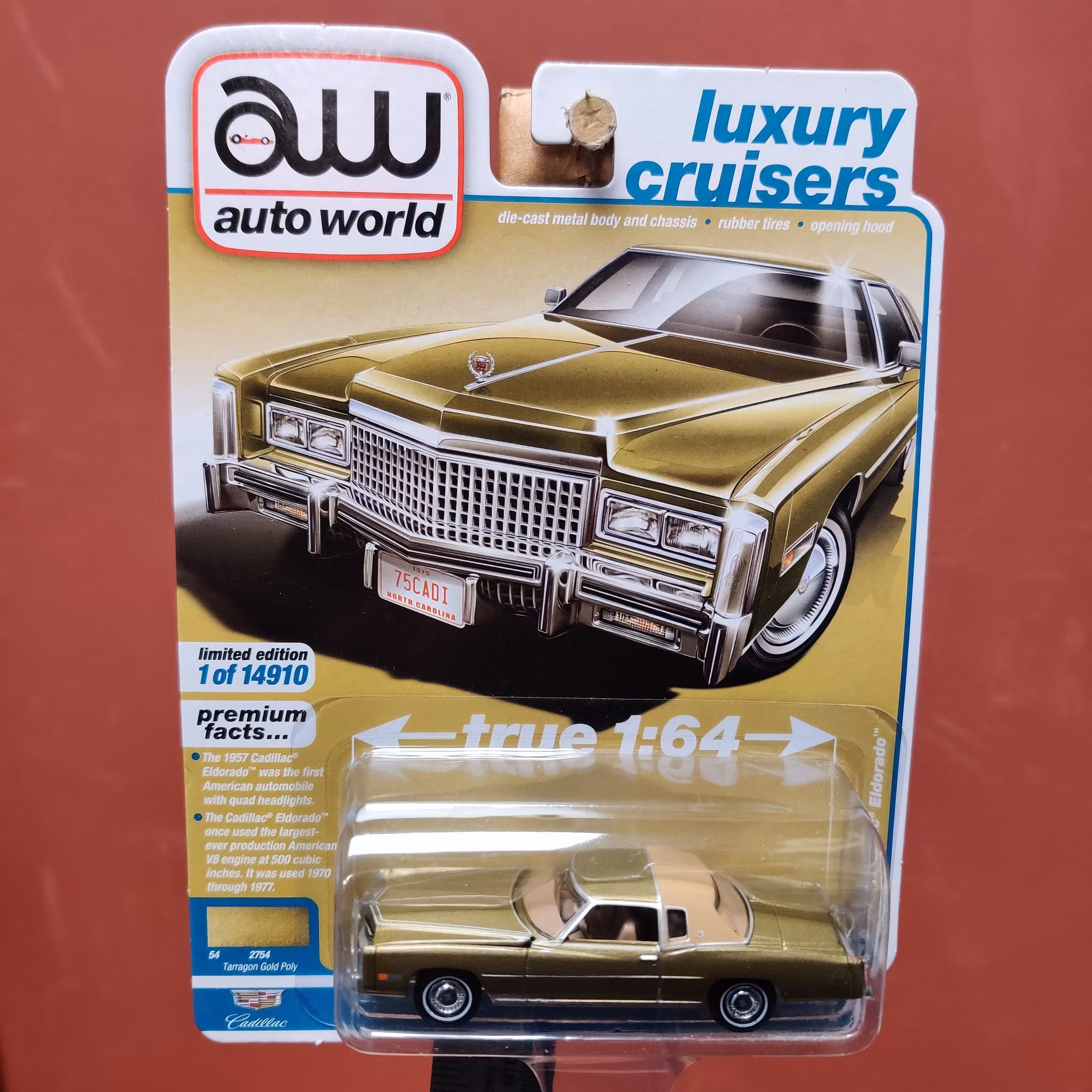 Skala 1/64 Cadillac Eldorado 75'' fr AUTO WORLD Lim.Ed. Rel.1 Ver A