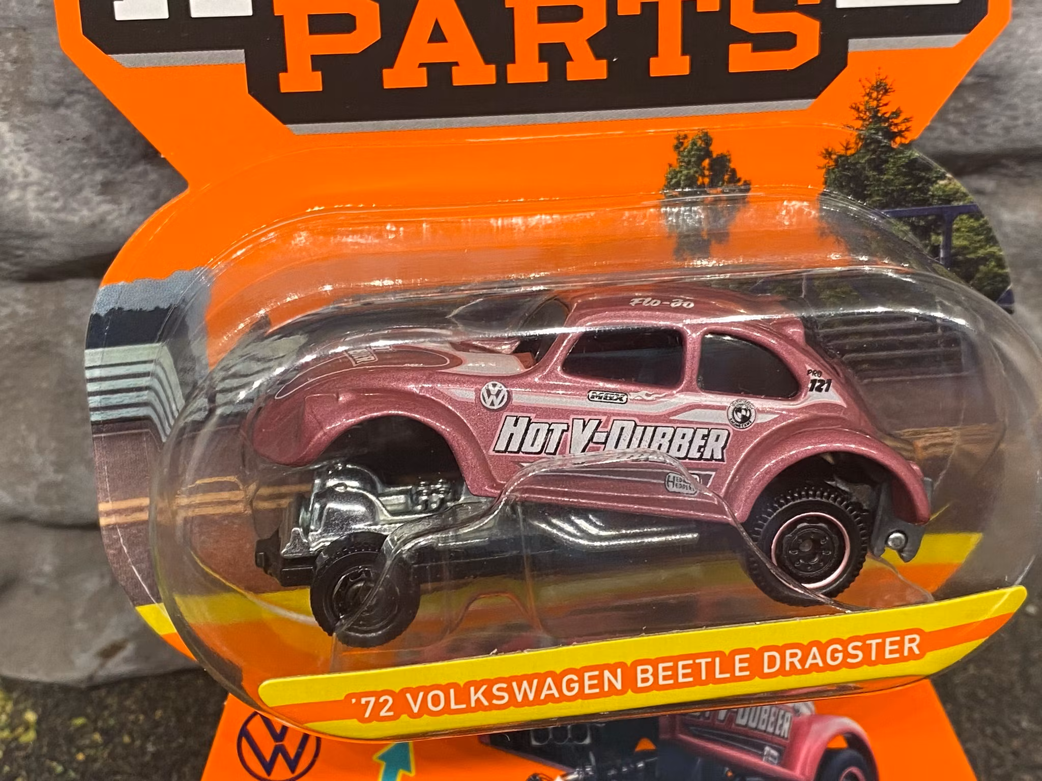 Skala 1/64 Matchbox "Moving parts" - Volkswagen Beetle Dragster 72'