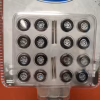 Skala 1/64 Ford 4 uppsättningar Fälg & Däck med axlar Ser.7 från Greenlight