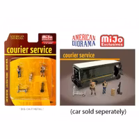 Skala 1/64 Figurer "Courier Service" - 2 fig + 3 tillbehör - American Diorama MiJo