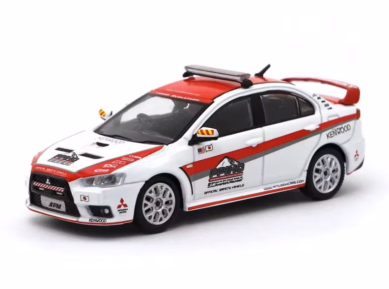 Skala 1/64 Mitsubishi Lancer Evolution X Pikes Peak Safety Car - HOBBY64 / Inno64