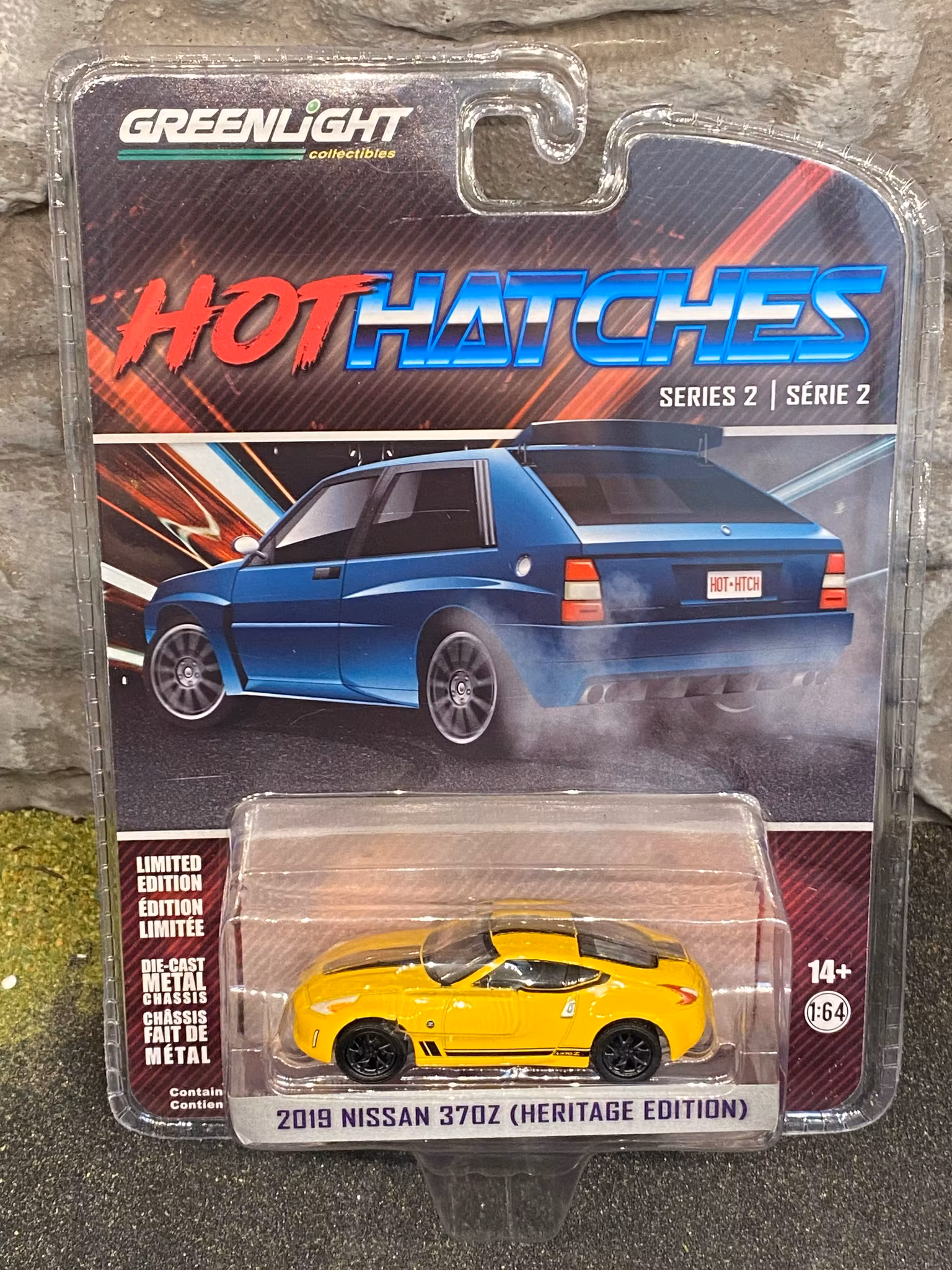 Skala 1/64 Nissab 370Z Heritage Edition 19' "Hot Hatches" från Greenlight