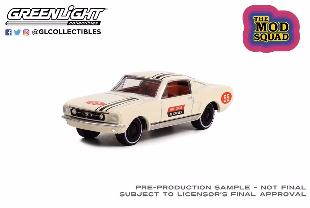 Skala 1/64 Ford Mustang 67' "The Mod Squad" från Greenlight Hollywood